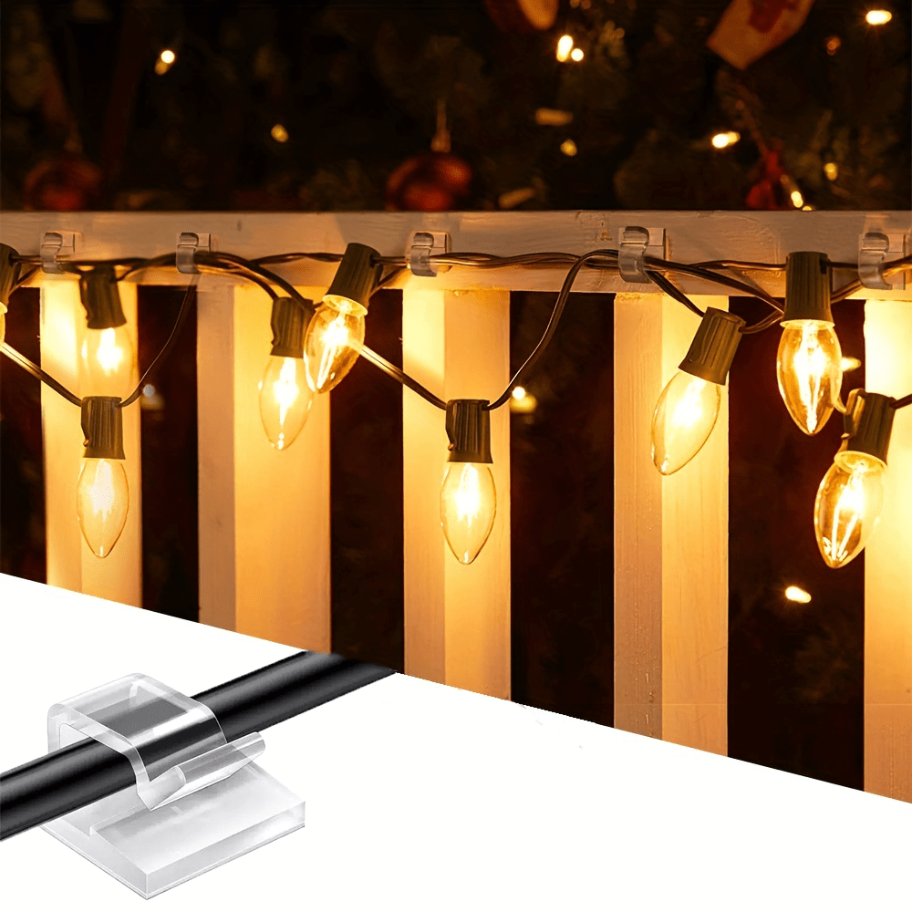 Outdoor Lighting Wire - 20pcs Adhesive Cable Clips For Outdoor,