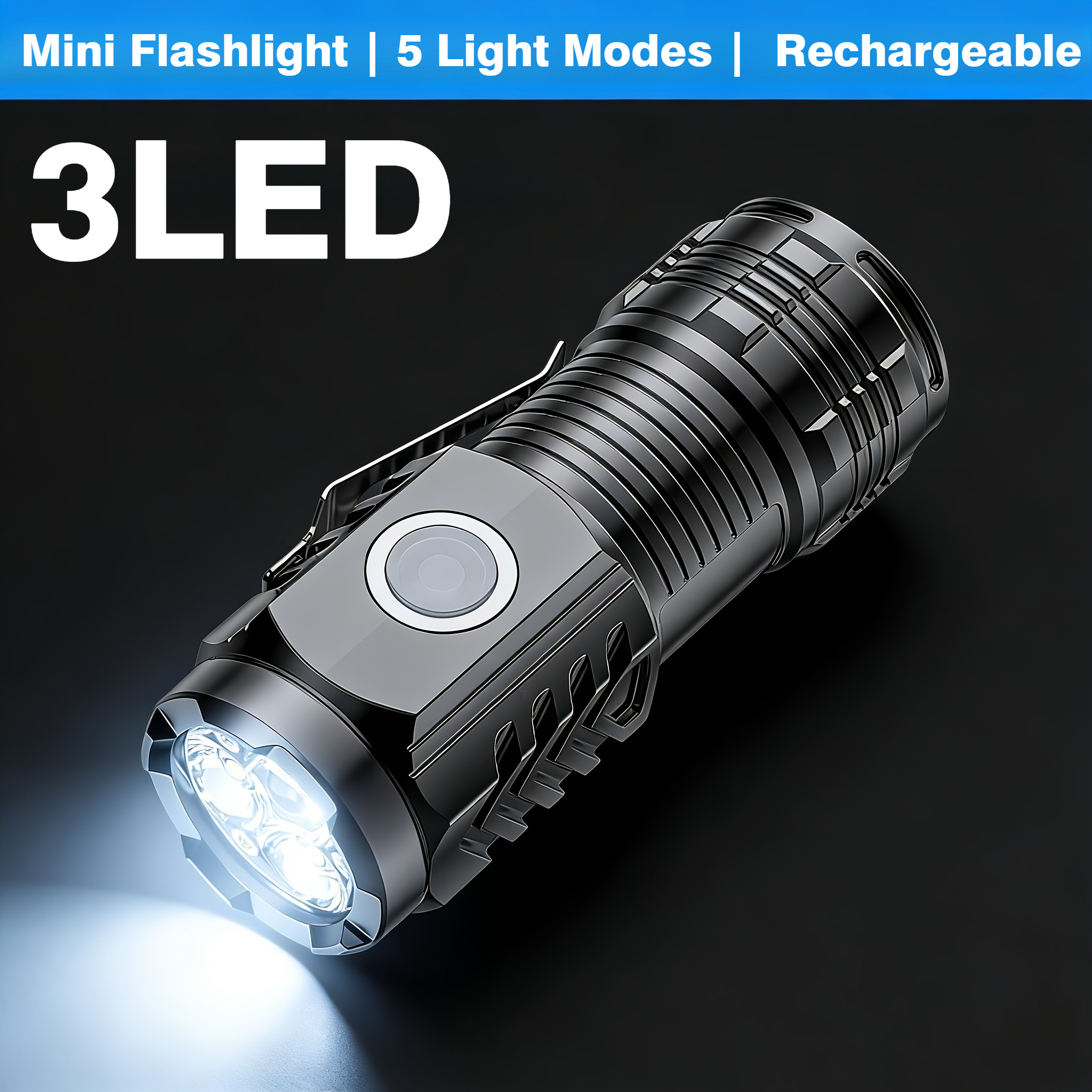 Outdoor Lighting Permanent - Portable Mini 3 LED Handheld Flashlight