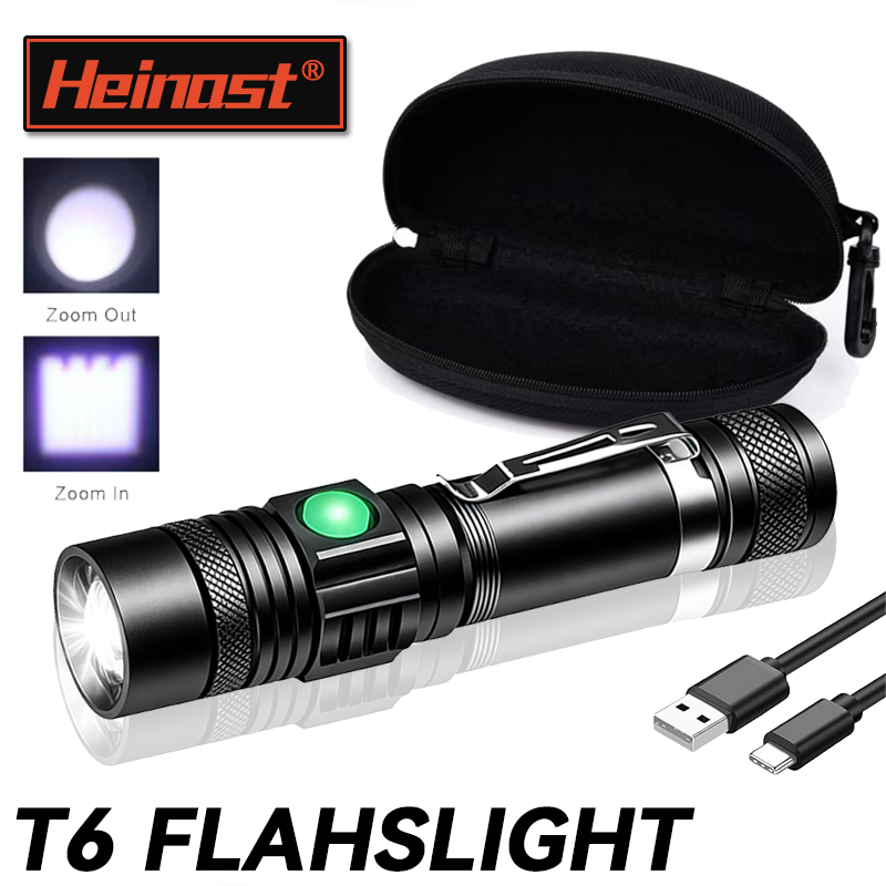 Lighting Fixture Outdoor - T6 LED Rechargeable Flashlight,18650 Zoomable Torch,