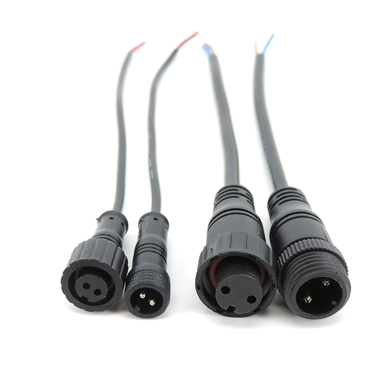 Outdoor Lighting Extension Cable - M12 M16 Waterproof 2 Pin core