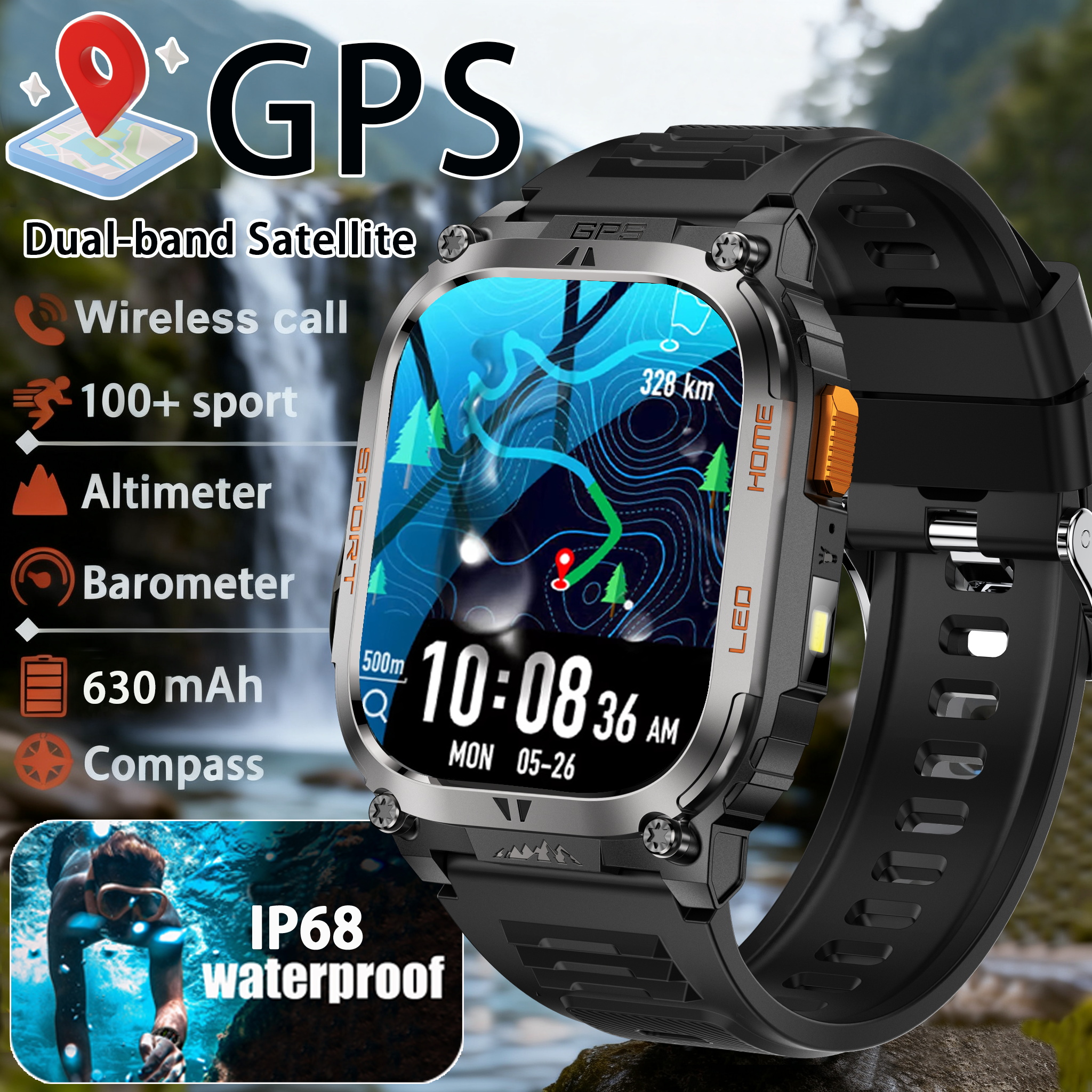 Outdoor Lighting Zones - 2026 new Outdoor Smartwatch GPS IP68