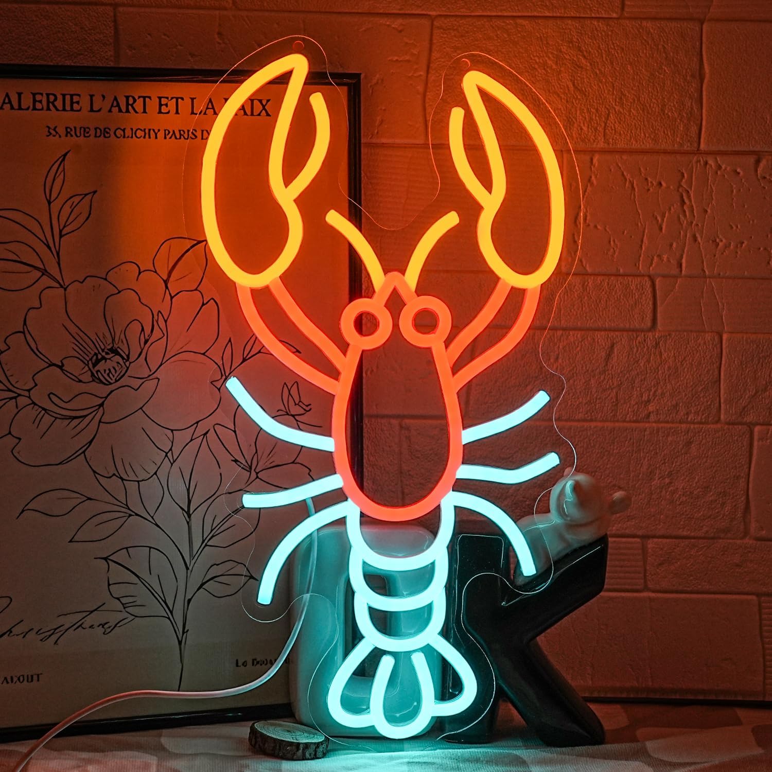 Outdoor Lighting Restaurant - Lobster Neon Sign Kid Room Decor