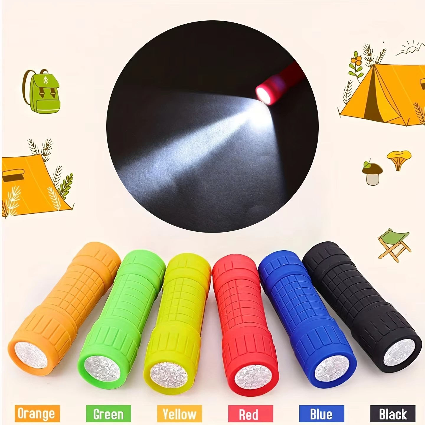 Outdoor Lighting Permanent - Mini Portable LED Flashlight Nine XPE