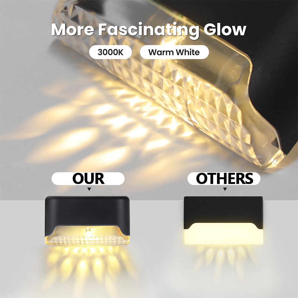 Solar Deck Lights, 8 Pack LED  - Deck Step Light avaliação e preço