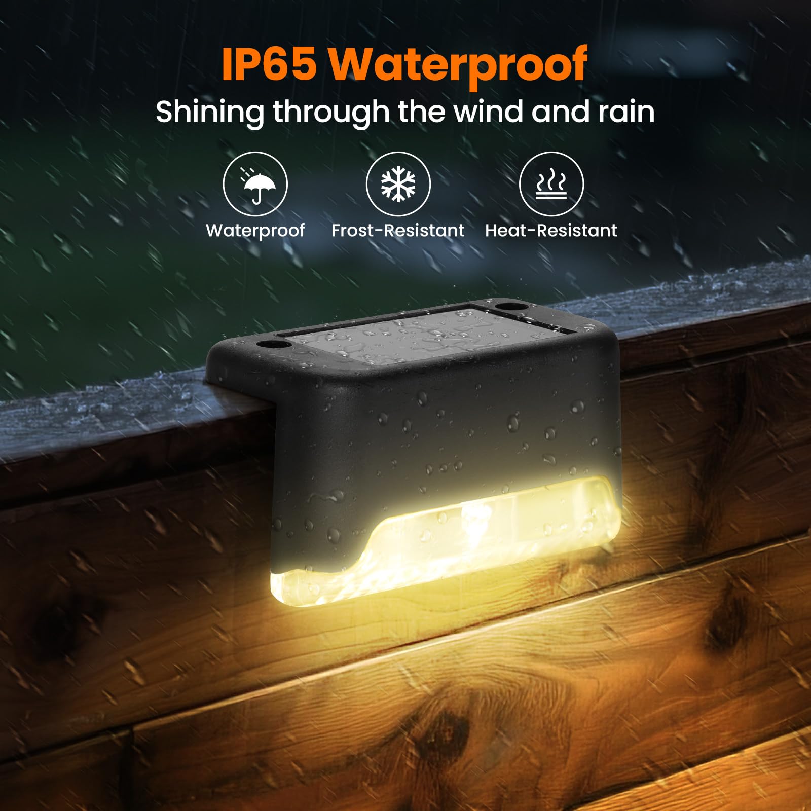 Solar Deck Lights, 8 Pack LED  - Deck Step Light avaliação e preço