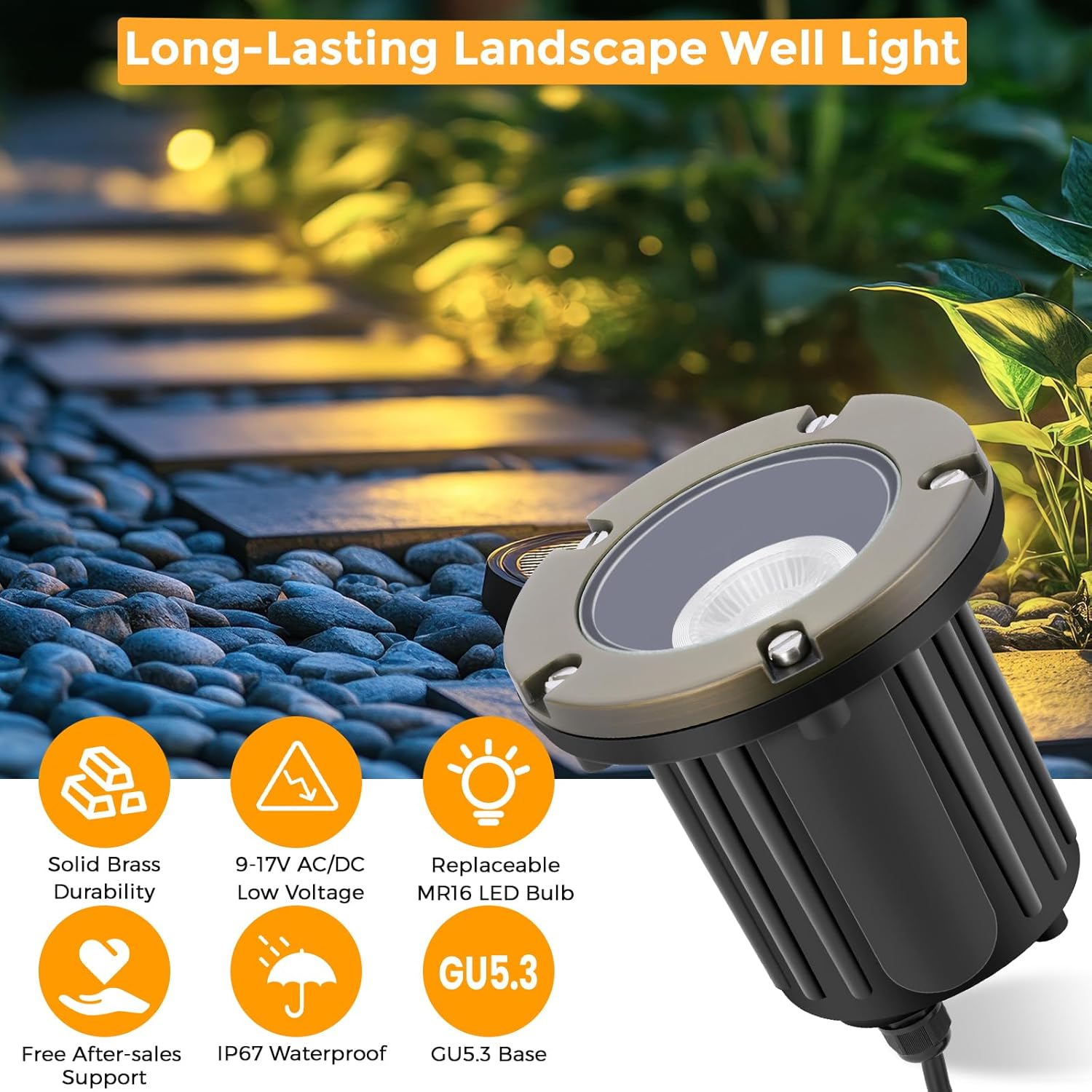 12V Wired Waterproof In Ground - Outdoor Lighting Ground Fixtures avaliação e preço
