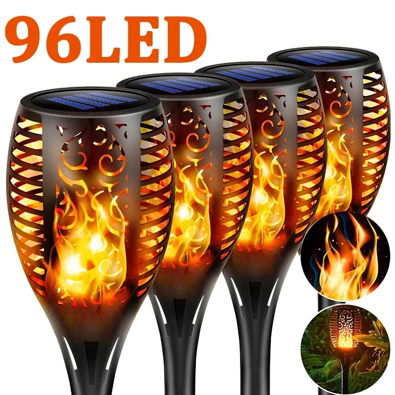 96 LED Outdoor Solar Torch Lig - Outdoor Lighting Low Voltage avaliação e preço