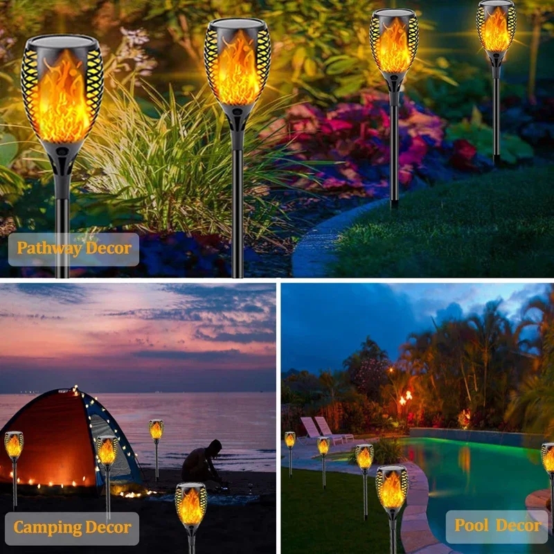 96 LED Outdoor Solar Torch Lig - Outdoor Lighting Low Voltage avaliação e preço