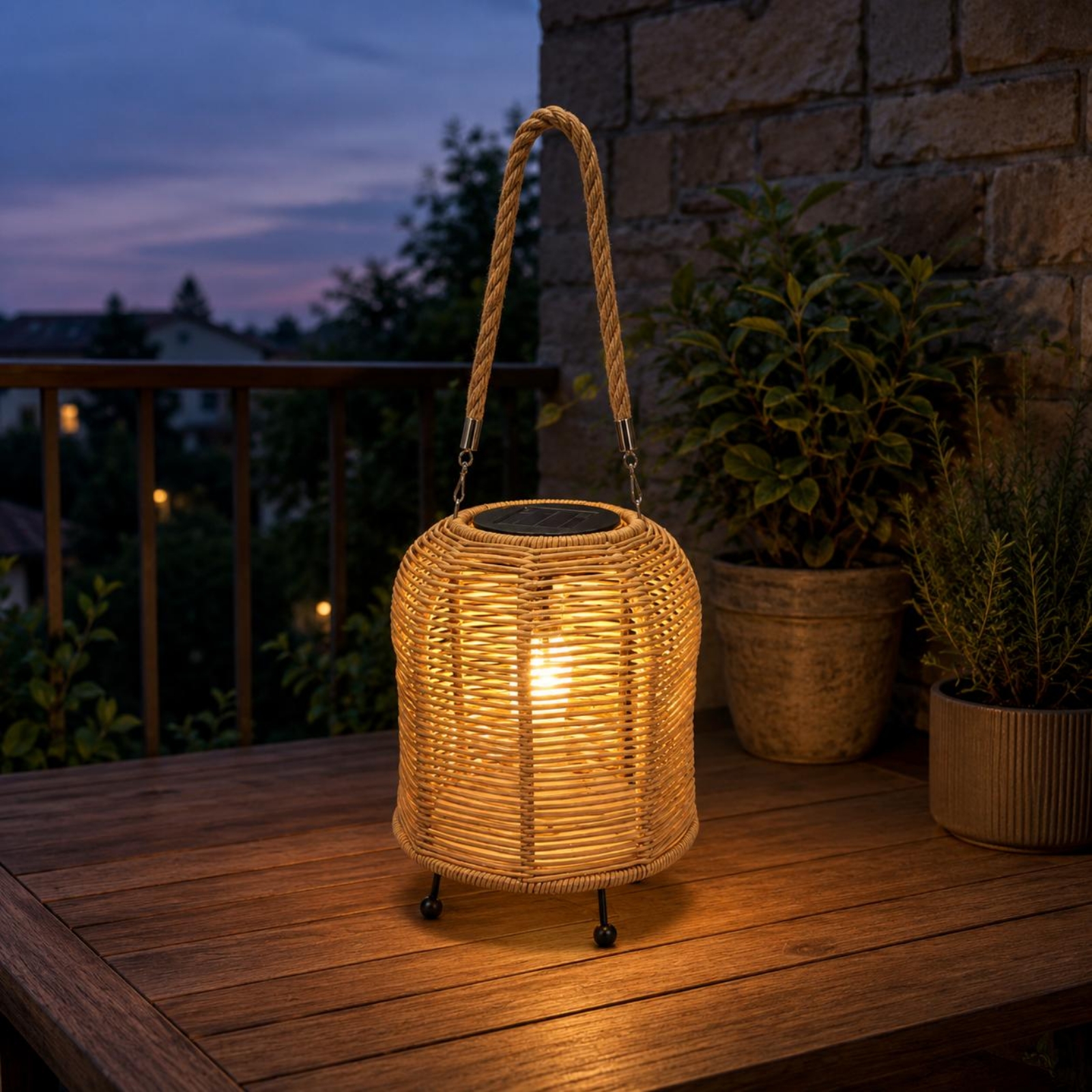 Handwoven Solar Lantern Braide - Outdoor Lighting Restaurant avaliação e preço