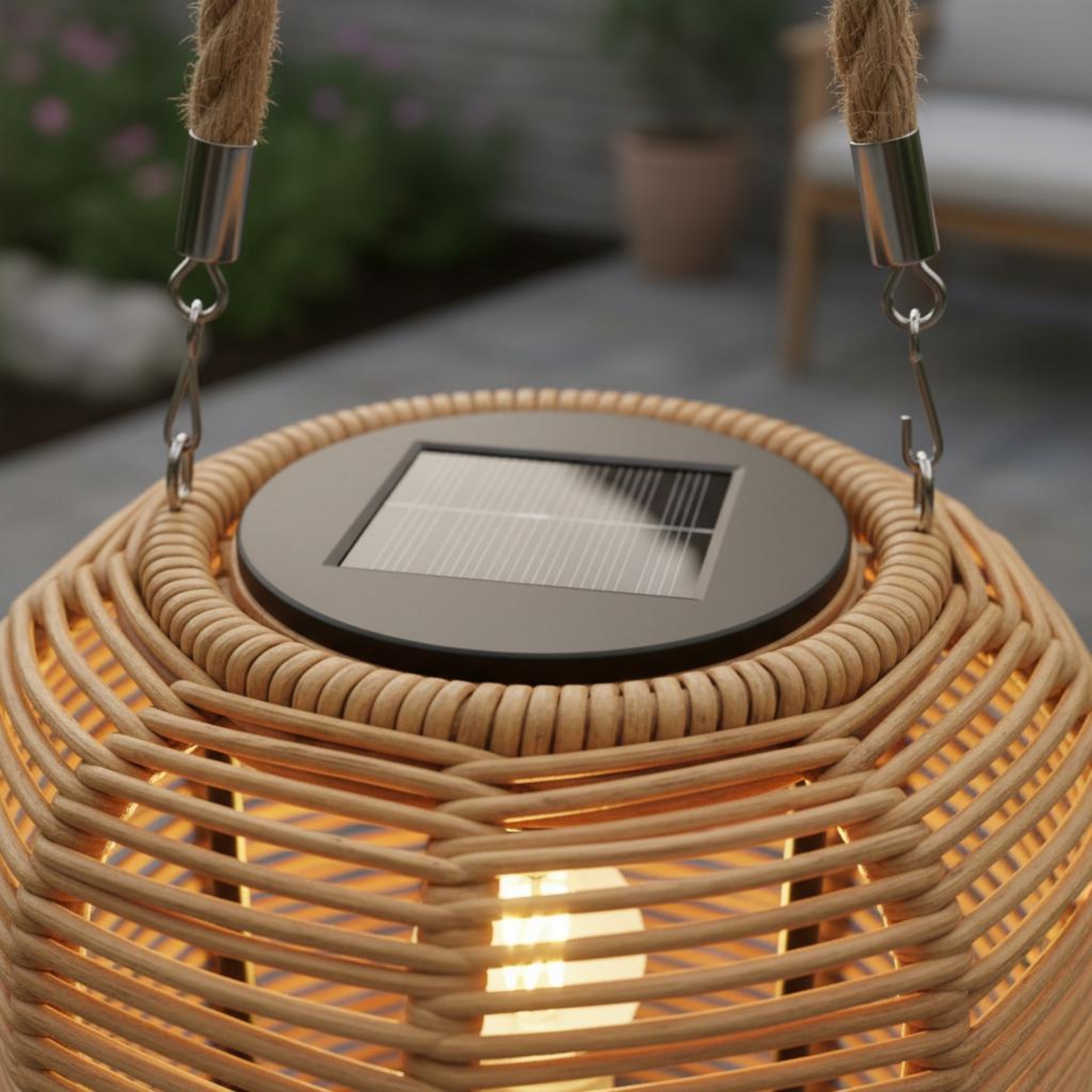 Handwoven Solar Lantern Braide - Outdoor Lighting Restaurant avaliação e preço