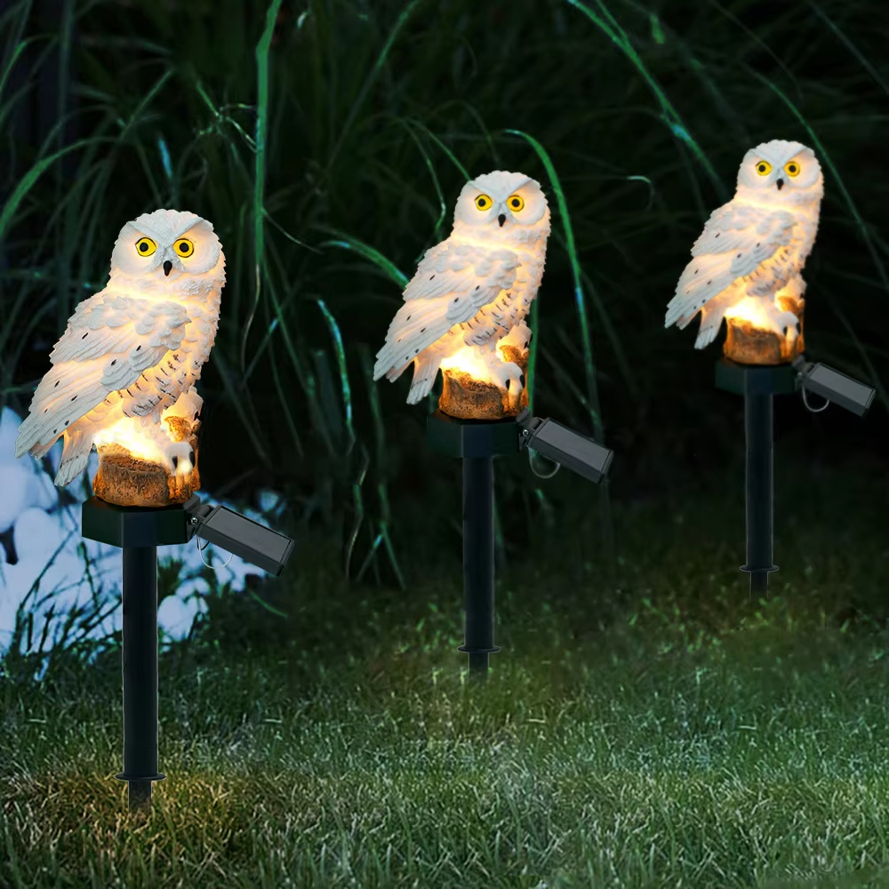 Solar light owl animal sculptu - Outdoor Lighting And Landscape avaliação e preço