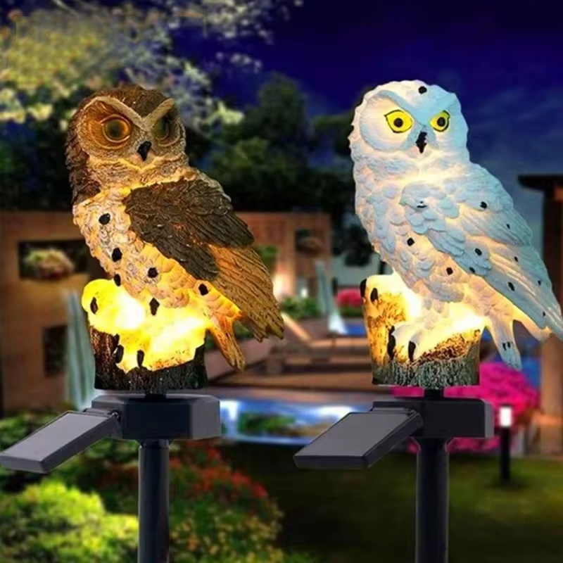 Solar light owl animal sculptu - Outdoor Lighting And Landscape avaliação e preço