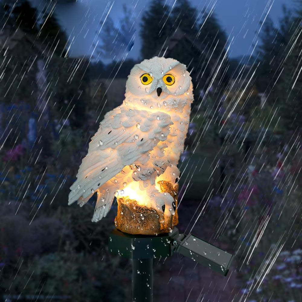 Solar light owl animal sculptu - Outdoor Lighting And Landscape avaliação e preço