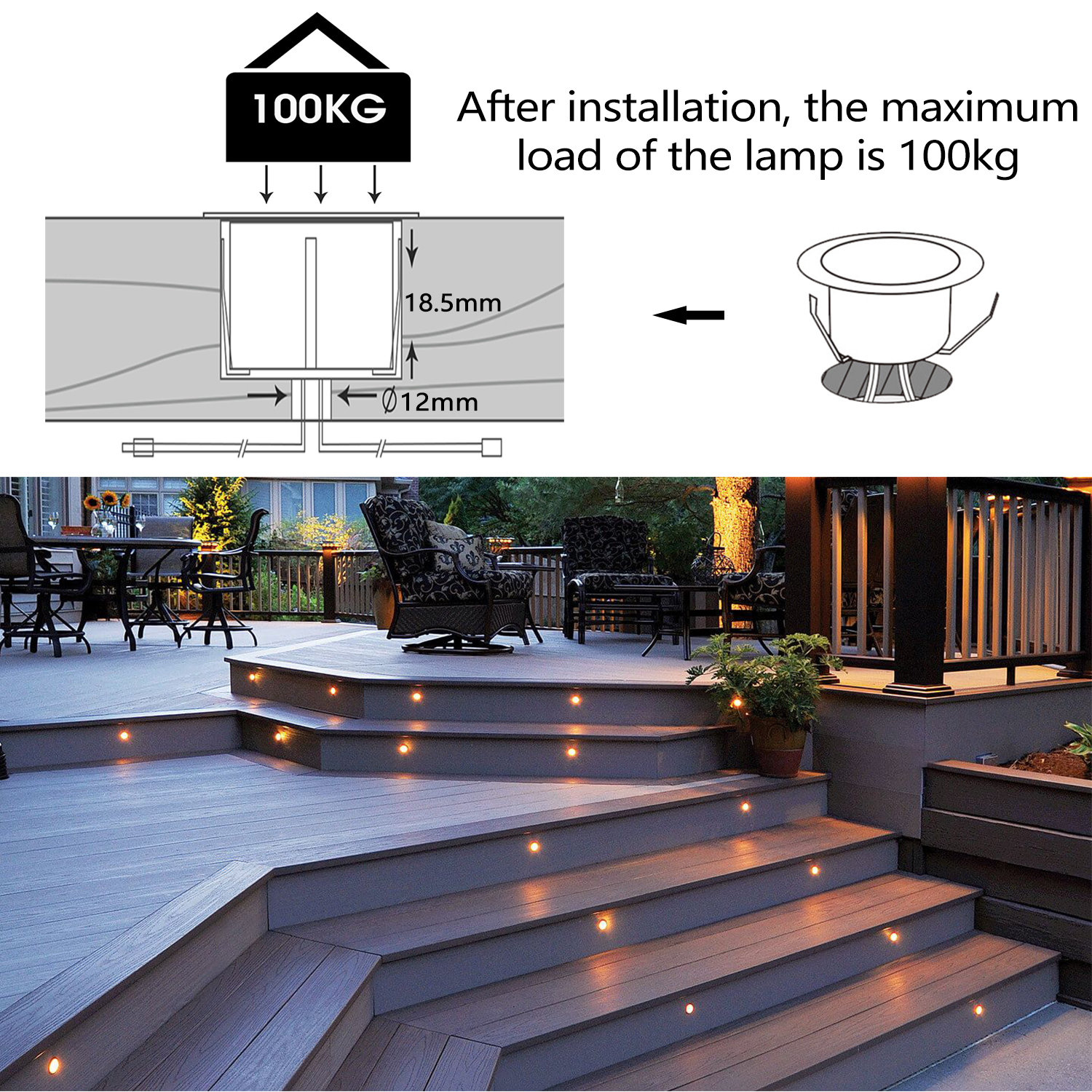 QACA LED Low Voltage Recessed  - Outdoor Lighting Low Voltage avaliação e preço