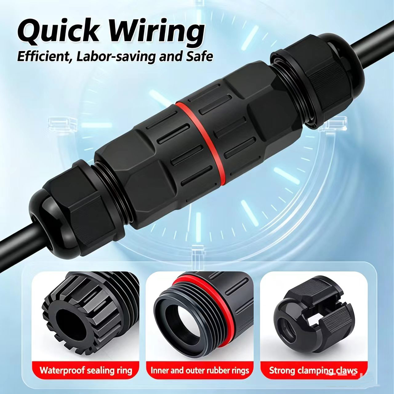 1Pc 2 Pin 3 Pin Wire Connector - Outdoor Lighting Wire Connectors avaliação e preço