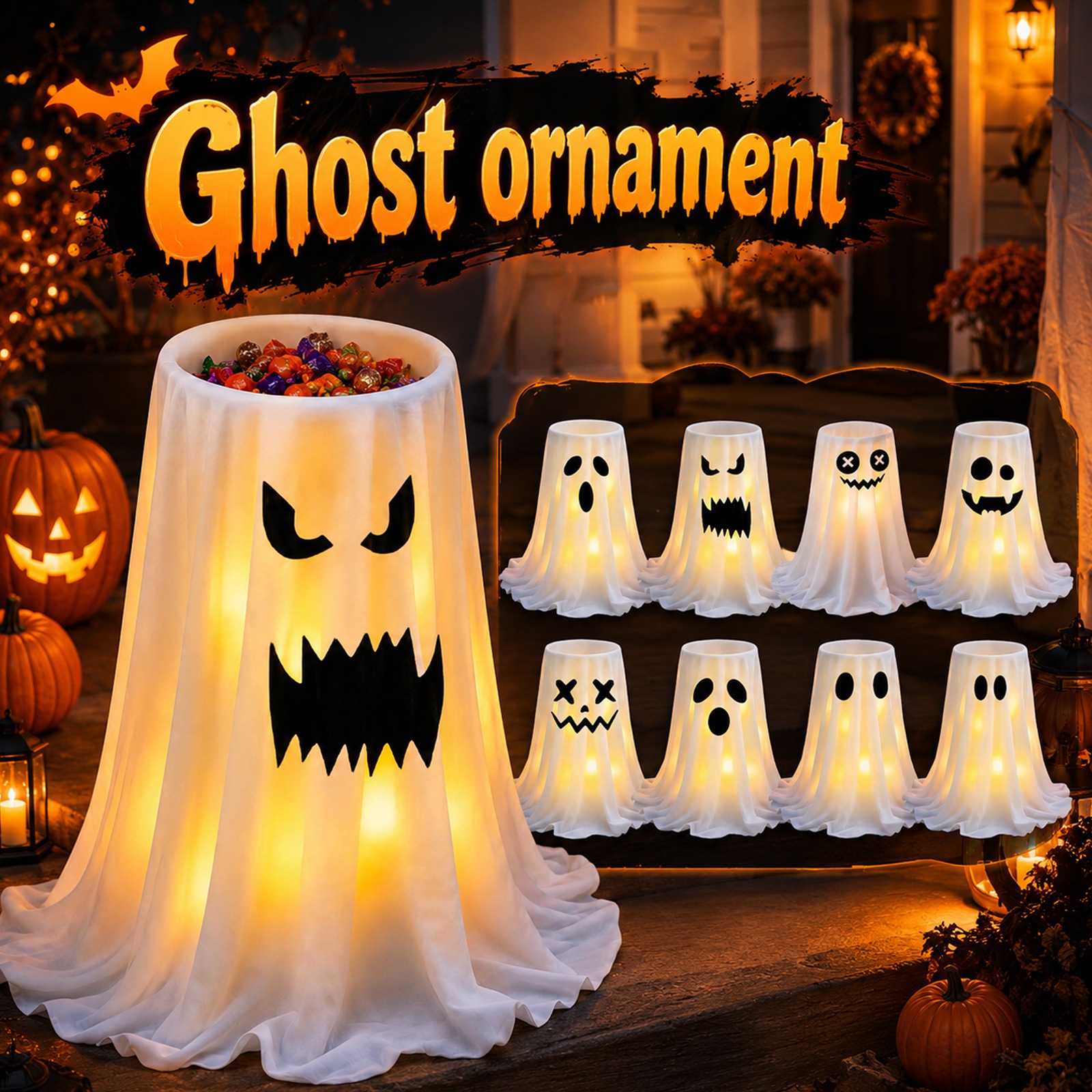 Ghost Candy Holder Light Up Sp - Outdoor Lighting Architectural avaliação e preço