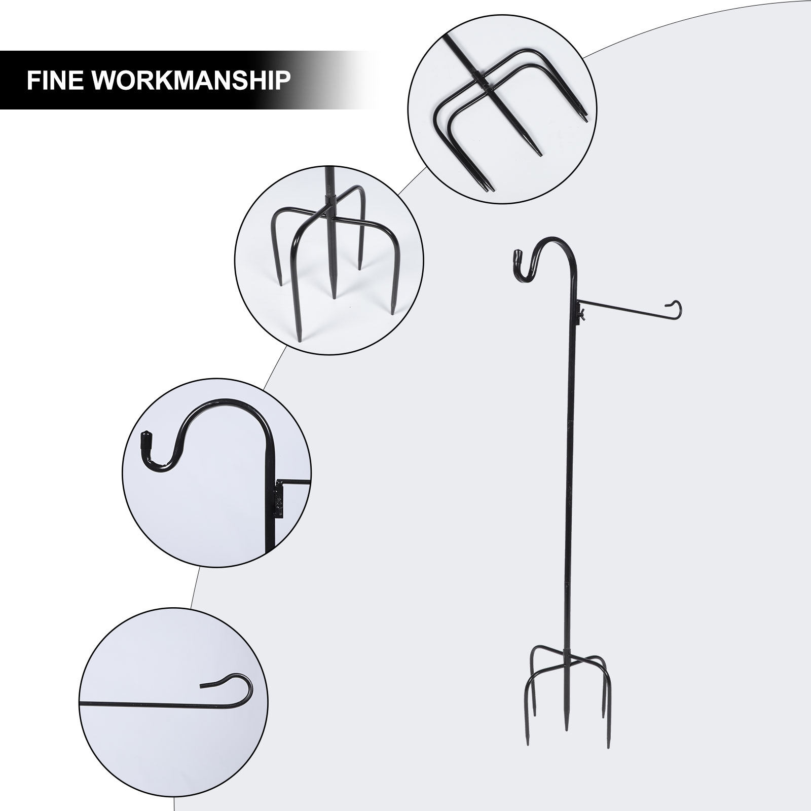 Premium Iron Shepherd Hook Upr - Outdoor Lighting Ground Fixtures avaliação e preço