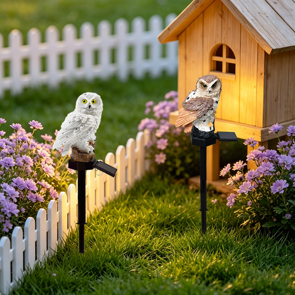 Owl Solar Light, Resin Owl Gro - Outdoor Lighting And Landscape avaliação e preço