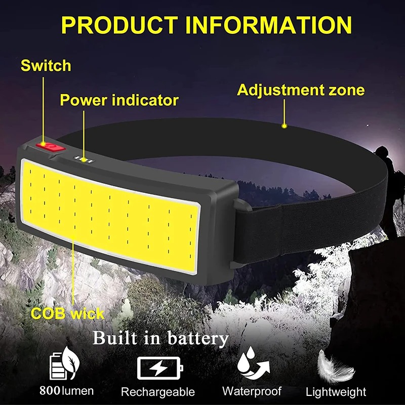 Powerful COB LED Headlamp 4 Li - Outdoor Lighting Permanent avaliação e preço