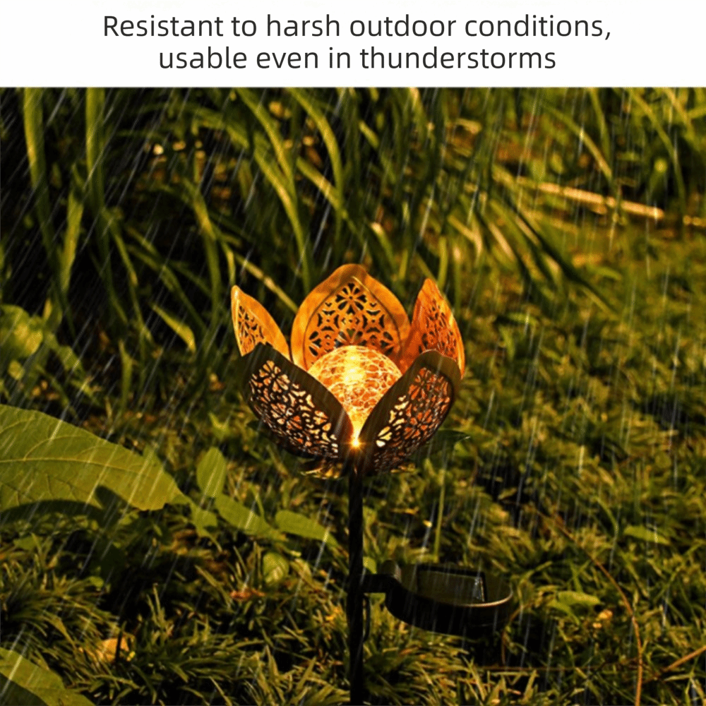 Lotus Shaped Solar Powered Lam - Outdoor Lighting Ground Fixtures avaliação e preço