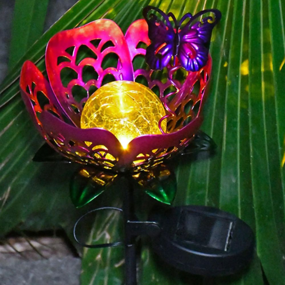 Lotus Shaped Solar Powered Lam - Outdoor Lighting Ground Fixtures avaliação e preço