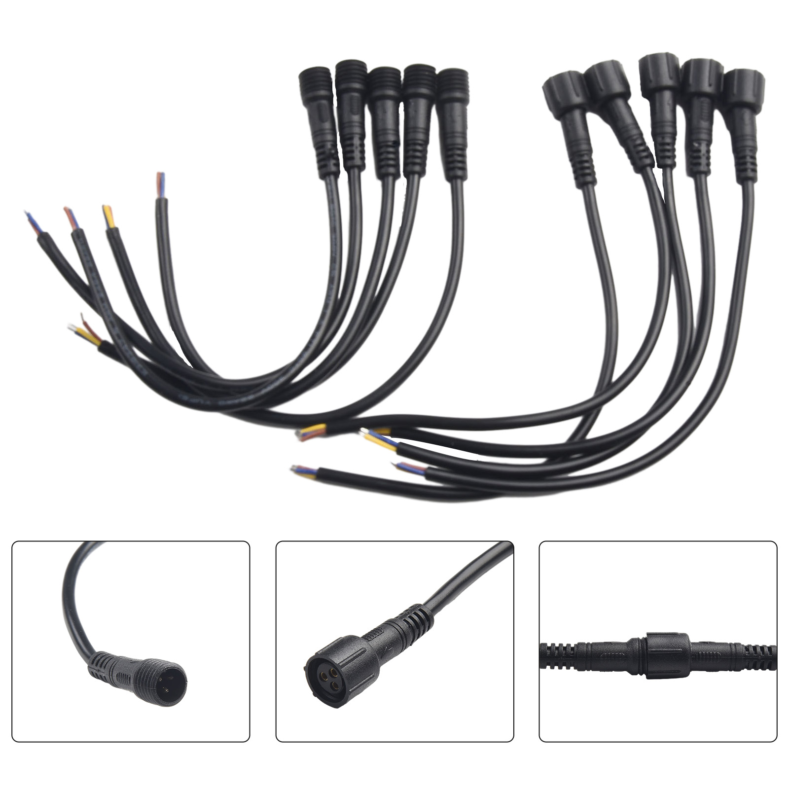 5 Pairs IP65 Waterproof 2/3-Pi - Outdoor Lighting Extension Cable avaliação e preço