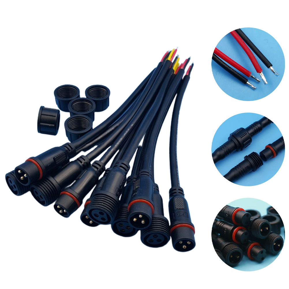5 Pairs IP65 Waterproof 2/3-Pi - Outdoor Lighting Extension Cable avaliação e preço