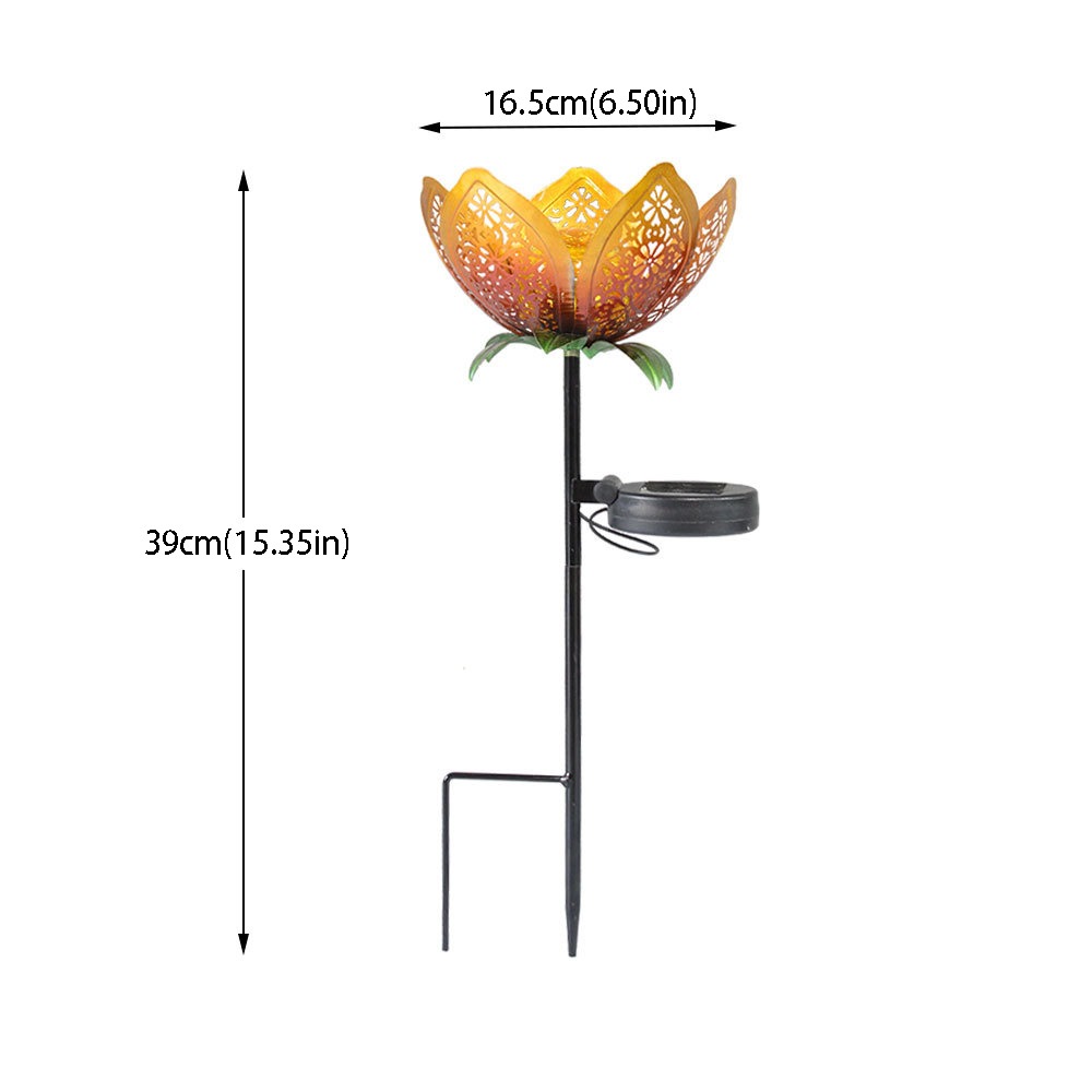 Lotus Shaped Solar Powered Lam - Outdoor Lighting Ground Fixtures avaliação e preço
