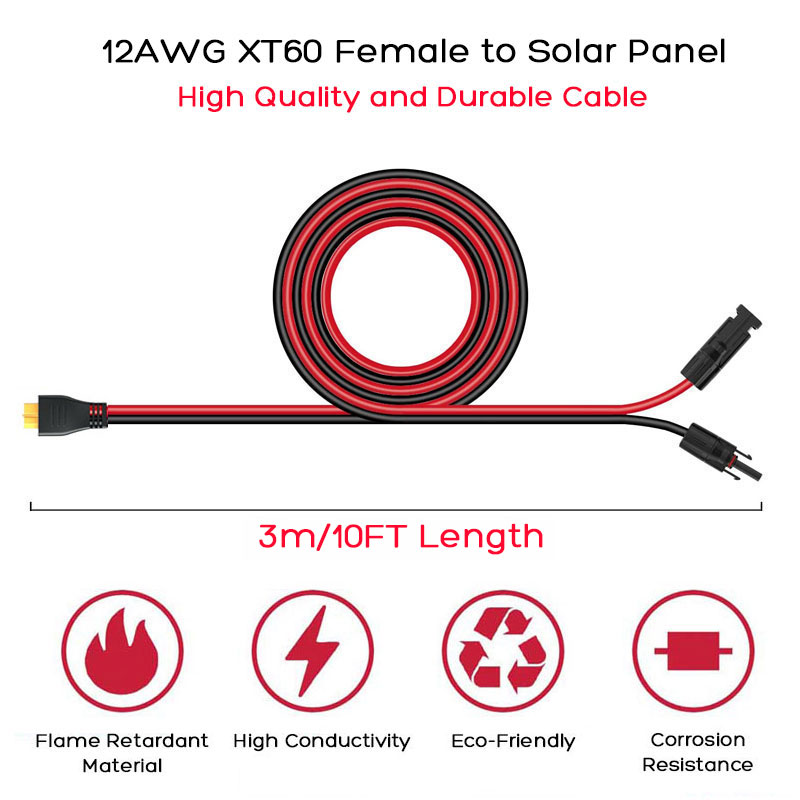 3m 1.5m 12AWG XT60 Female to S - Outdoor Lighting Extension Cable avaliação e preço