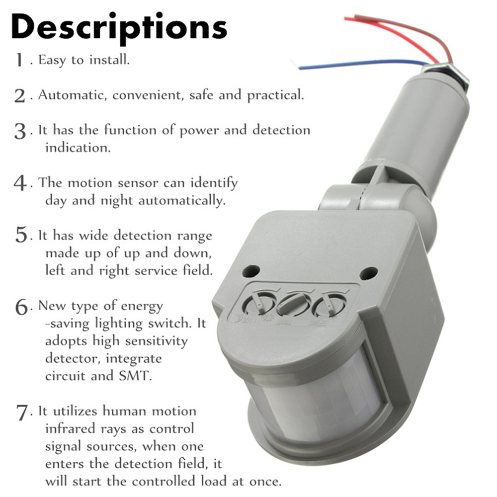 LED Motion Sensor 220V 110V 12 - Outdoor Lighting Volt avaliação e preço