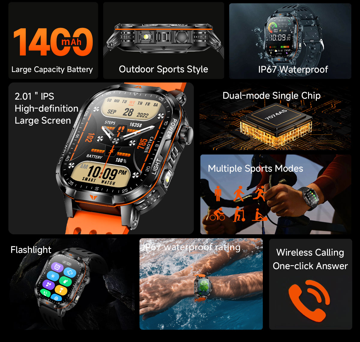2026 New 1400mAh Super Large B - Deck Step Light avaliação e preço