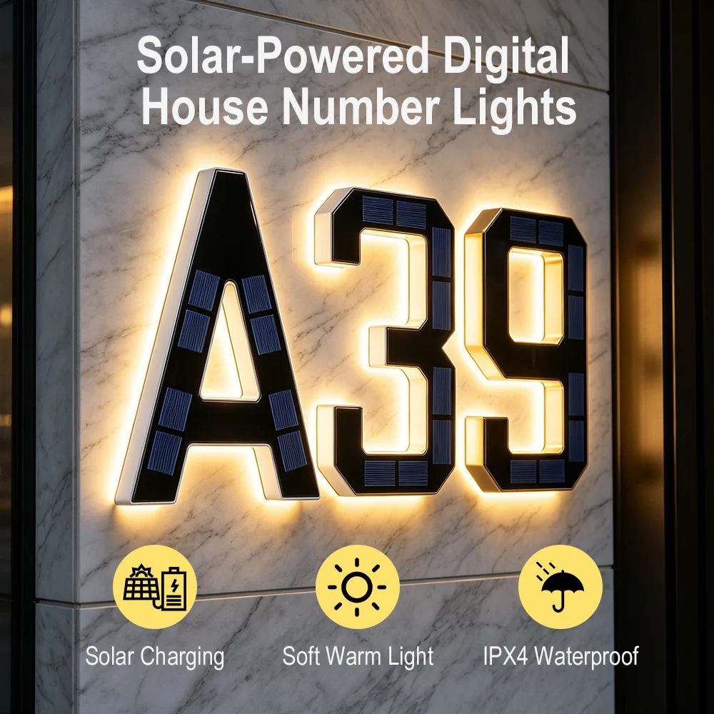 12CM Solar House Number Lights - Outdoor Lighting Wire avaliação e preço