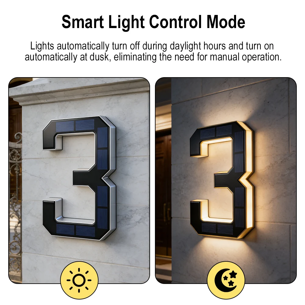 12CM Solar House Number Lights - Outdoor Lighting Wire avaliação e preço