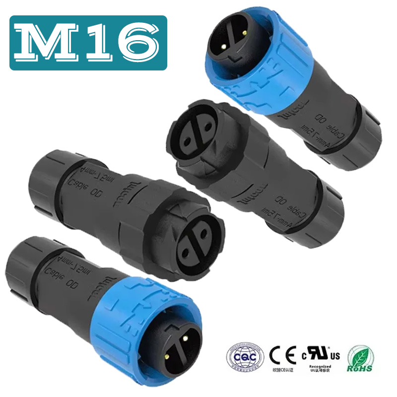 2Pin M16 Power Connector Self- - Outdoor Lighting Wire Connectors avaliação e preço