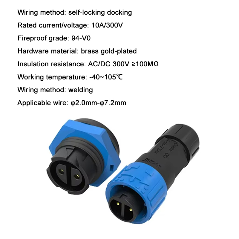 2Pin M16 Power Connector Self- - Outdoor Lighting Wire Connectors avaliação e preço