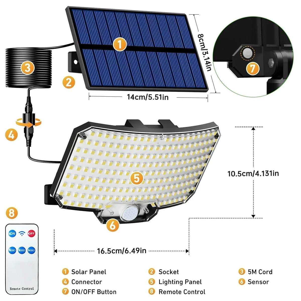 234LED Solar Outdoor Lights Mo - Outdoor Lighting For Garden avaliação e preço