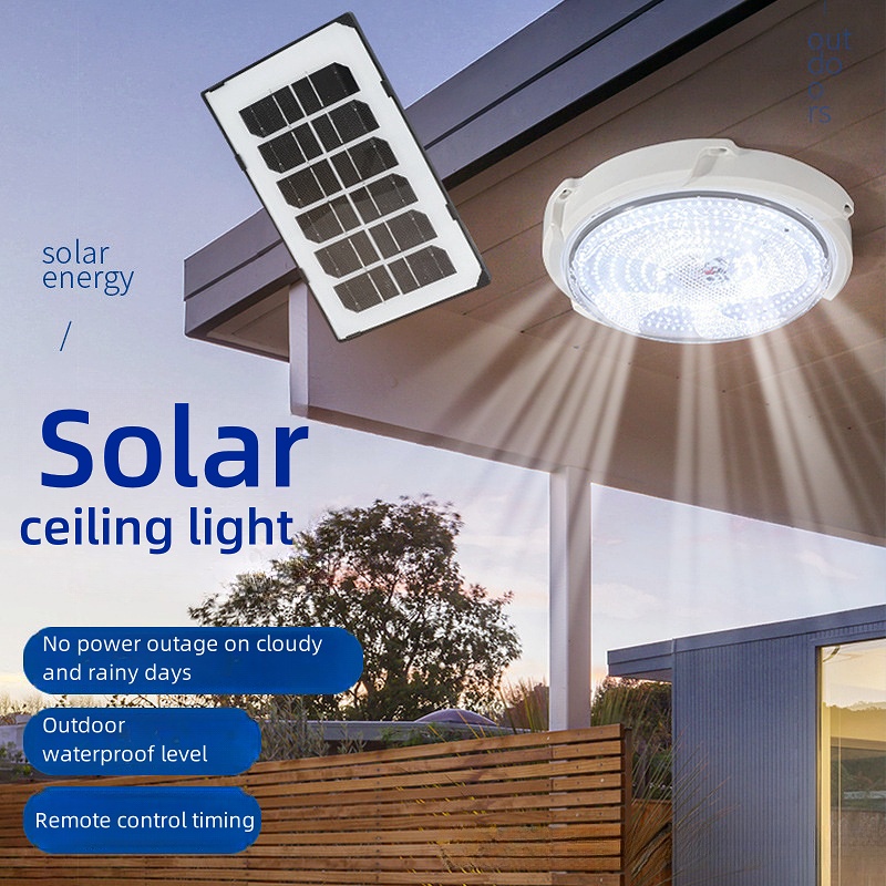 LED Solar Ceiling Light Outdoo - Outdoor Lighting Under Roof avaliação e preço