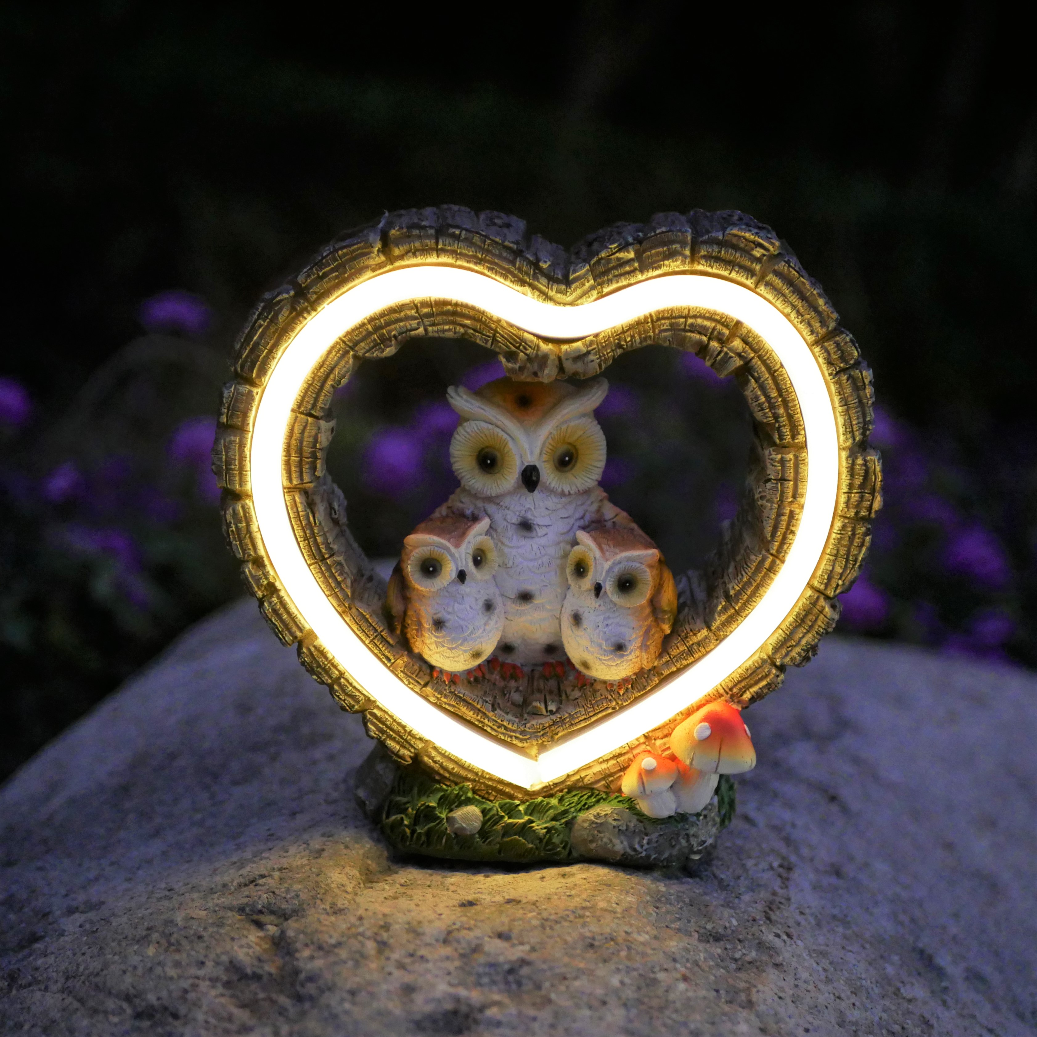 1Pc Solar-Powered Light, Heart - Outdoor Lighting And Landscape avaliação e preço