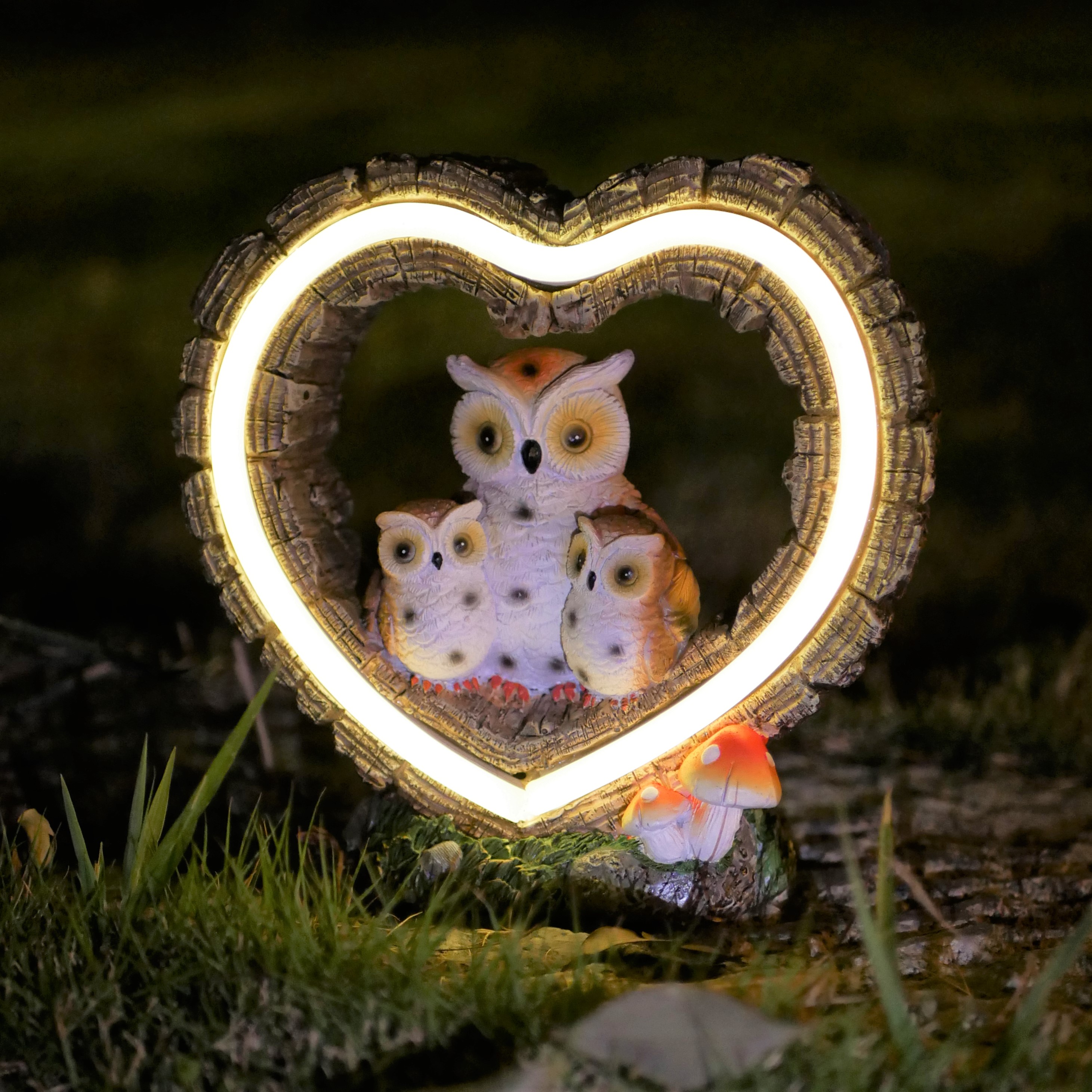 1Pc Solar-Powered Light, Heart - Outdoor Lighting And Landscape avaliação e preço