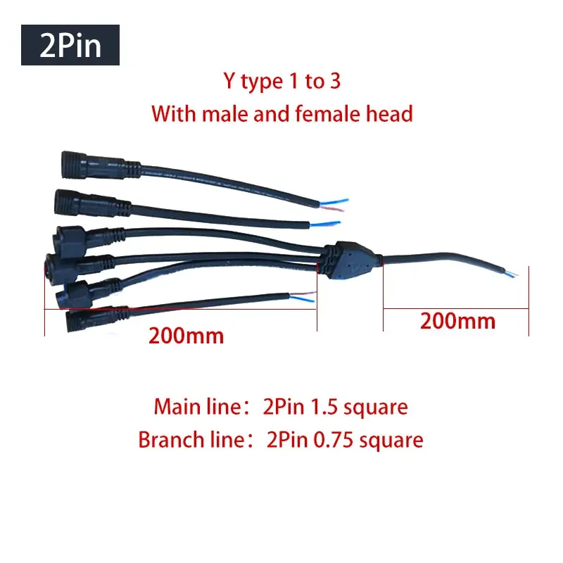 Waterproof Y-Type Wire Splitte - Outdoor Lighting Wire Connectors avaliação e preço