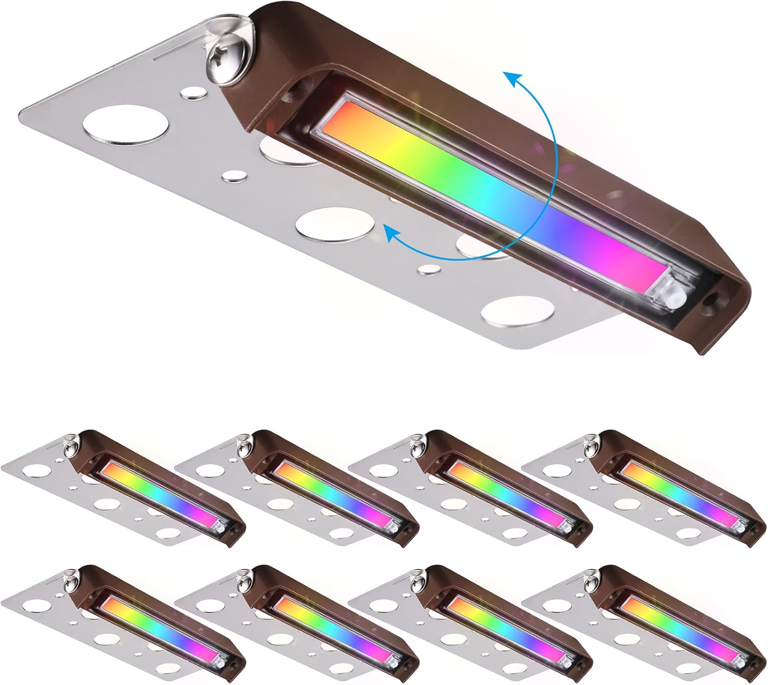 8 Pack RGB 7 Inch 3W LED Retai - Outdoor Lighting Low Voltage avaliação e preço