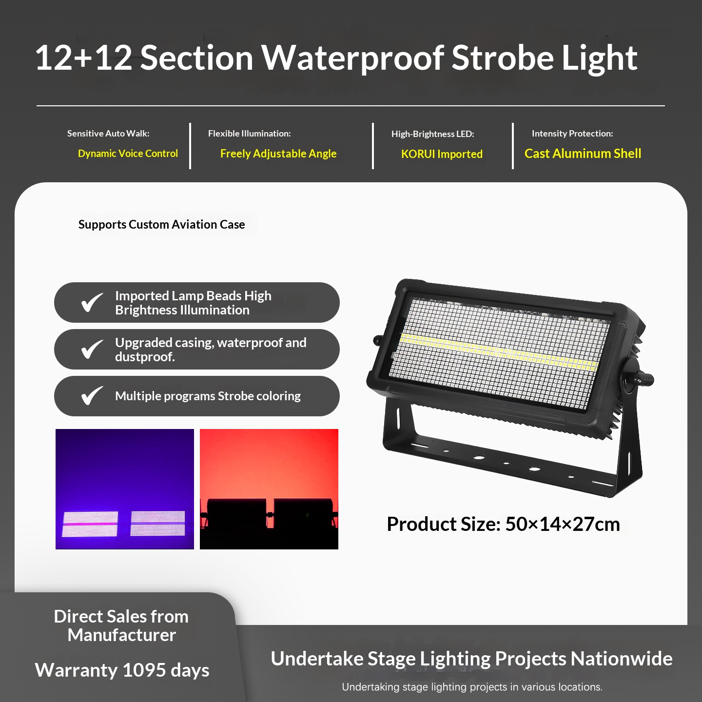600W Outdoor Waterproof Strobe - Outdoor Lighting Architectural avaliação e preço