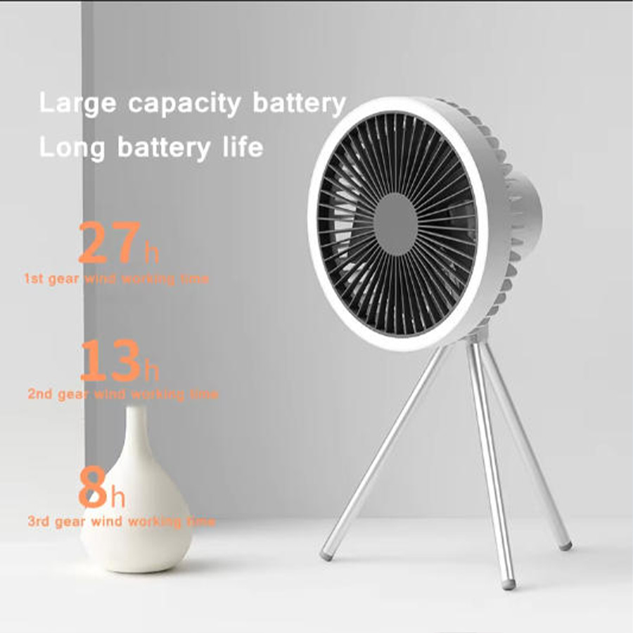 Portable Camping Fan With LED  - Outdoor Lighting Wireless avaliação e preço