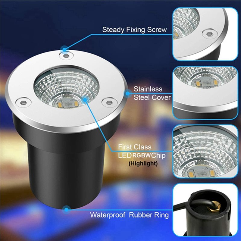 A01F-Outdoor 12V RGBW In Groun - Outdoor Lighting Low Voltage avaliação e preço