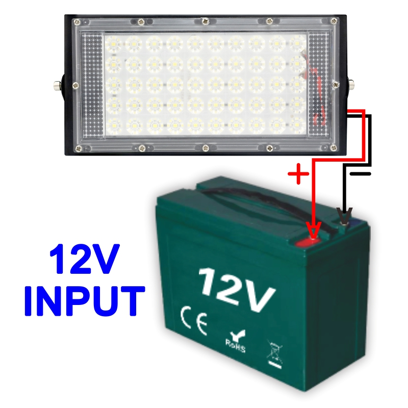 DC 12V-85V 50W Led Flood Light - Outdoor Lighting Volt avaliação e preço