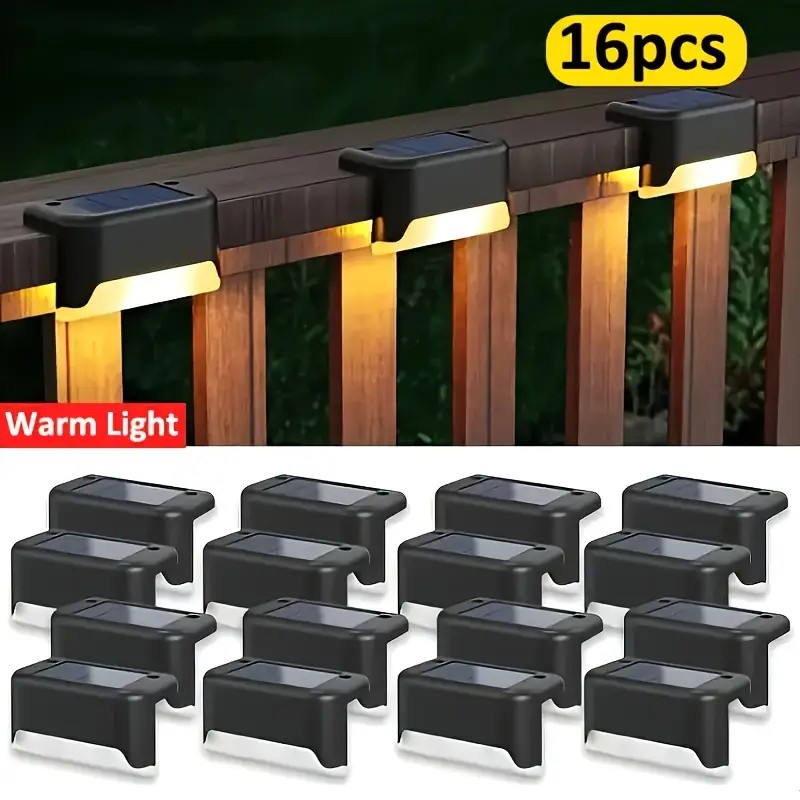 16 PCs of solar outdoor deck l - Deck Step Light avaliação e preço