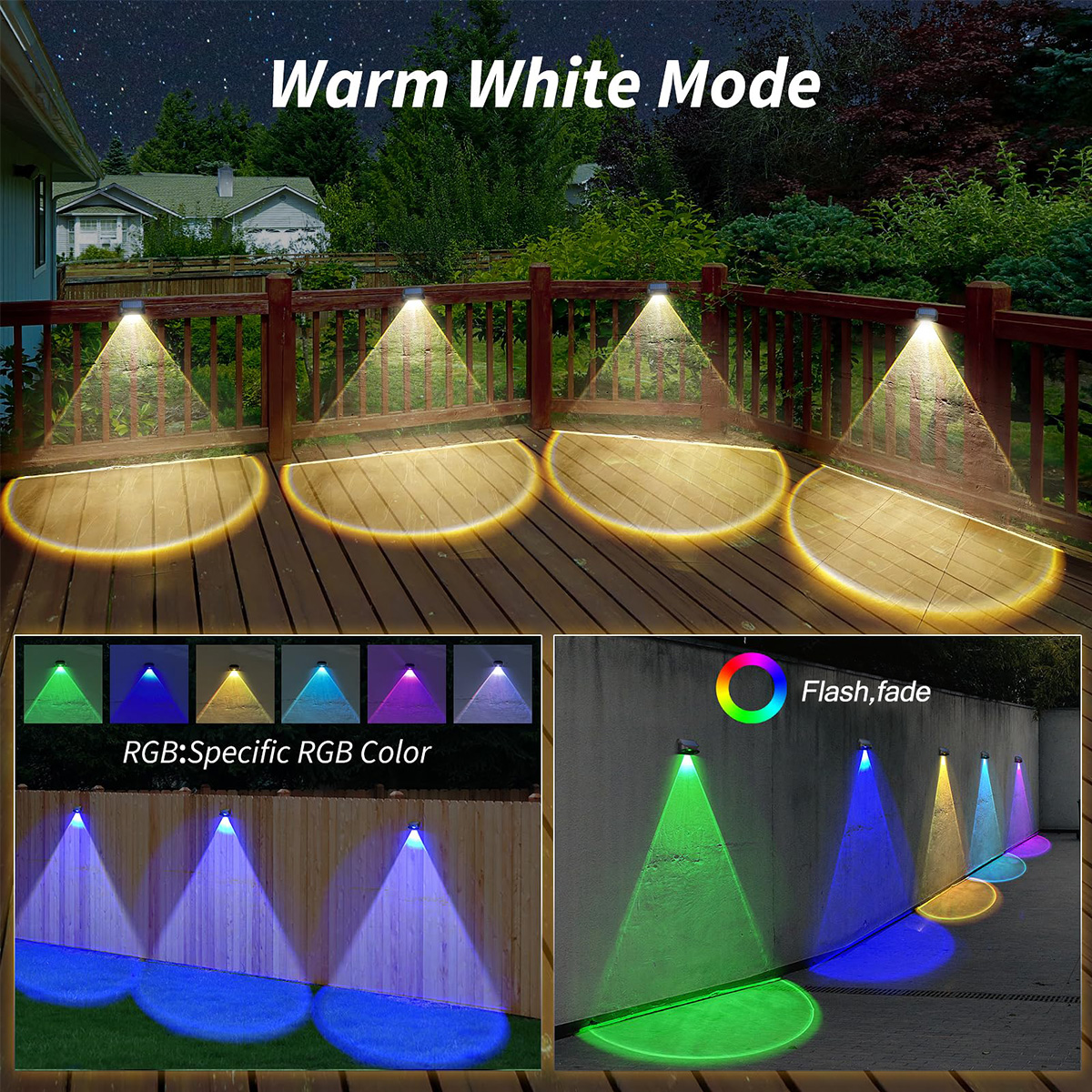 Solar Wall Lamp Solar Fence Li - Deck Step Light avaliação e preço
