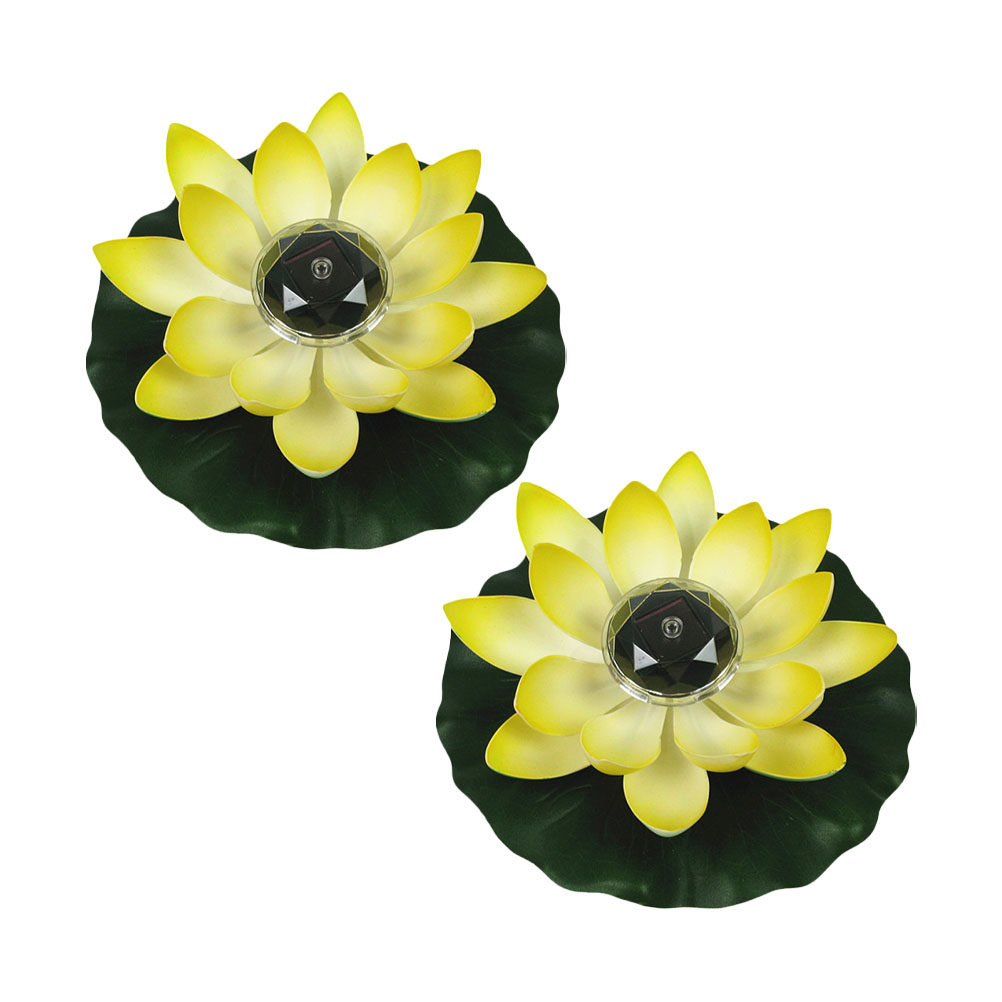 2Pcs Solar Lotus Design Floati - Outdoor Lighting And Landscape avaliação e preço