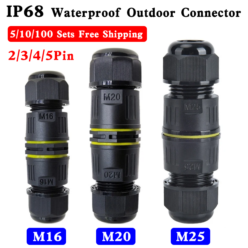 M16 M20 M25 IP68 Waterproof Ou - Outdoor Lighting Wire Connectors avaliação e preço