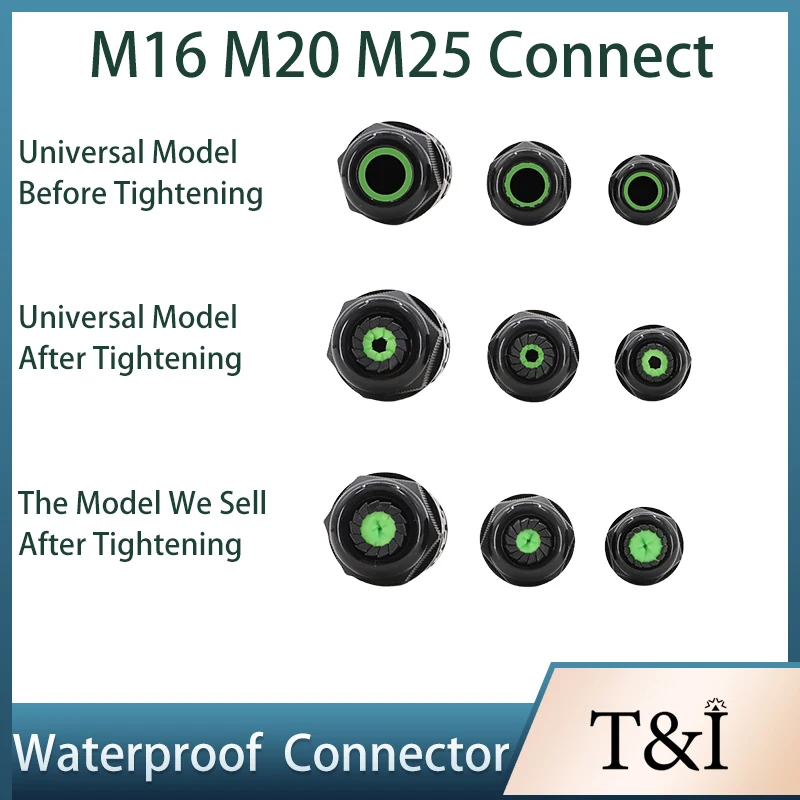 M16 M20 M25 IP68 Waterproof Ou - Outdoor Lighting Wire Connectors avaliação e preço